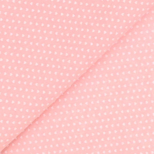 Pannolenci Stampato Fantasia Cuore Bianco Piccolo Fogli - 30x45cm - Rosa Baby