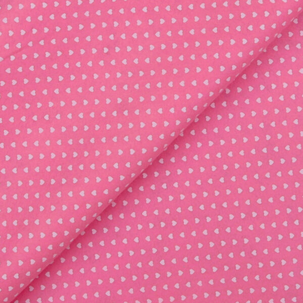 Pannolenci Stampato Fantasia Cuore Bianco Piccolo Fogli - 30x45cm - Rosa Forte
