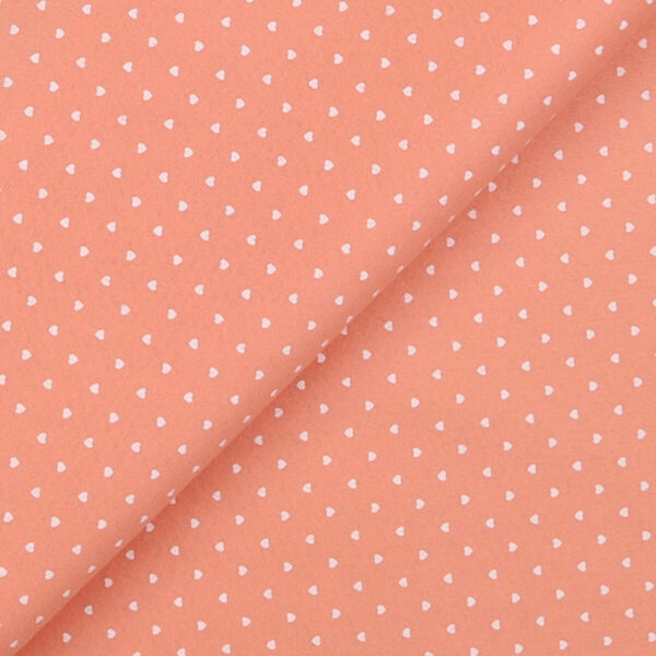 Pannolenci Stampato Fantasia Cuore Bianco Piccolo Fogli - 30x45cm - Salmone