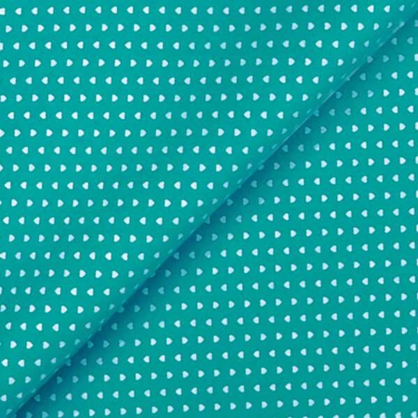Pannolenci Stampato Fantasia Cuore Bianco Piccolo al Metro - Tiffany