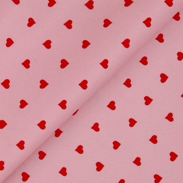 Pannolenci Stampato Fantasia Cuore Grande Rosso Fogli - 30x45cm - Rosa Baby