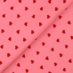 Pannolenci Stampato Fantasia Cuore Grande Rosso Fogli - 30x45cm - Rosa Forte