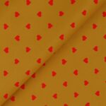 Pannolenci Stampato Fantasia Cuore Grande Rosso Fogli - 30x45cm - Senape