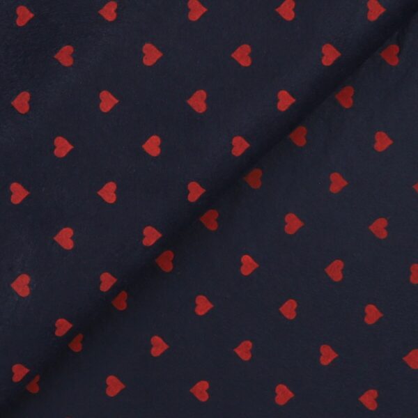 Pannolenci Stampato Fantasia Cuore Grande Rosso Fogli - 30x45cm - Blu