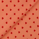 Pannolenci Stampato Fantasia Cuore Grande Rosso Fogli - 30x45cm - Salmone