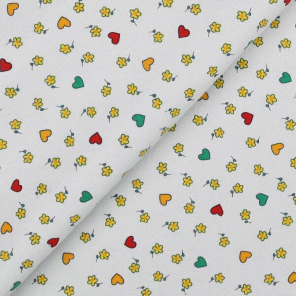 Pannolenci Stampato Fantasia 5 Colori Fogli - 30x45cm - Bianco