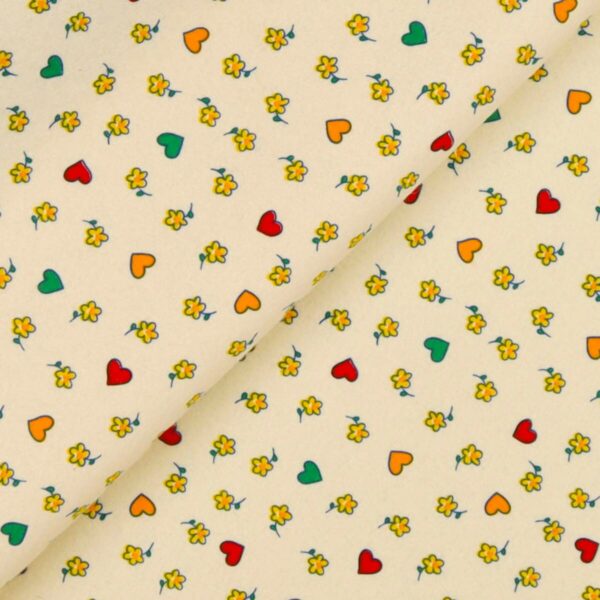 Pannolenci Stampato Fantasia 5 Colori Fogli - 30x45cm - Panna
