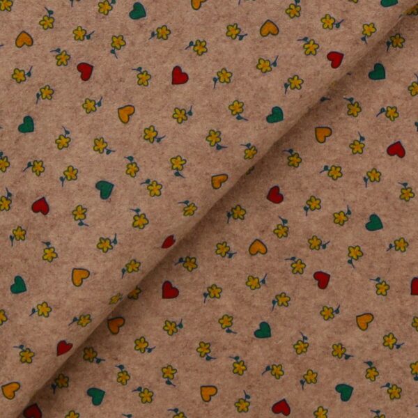 Pannolenci Stampato Fantasia 5 Colori Fogli - 30x45cm - Beige Melange