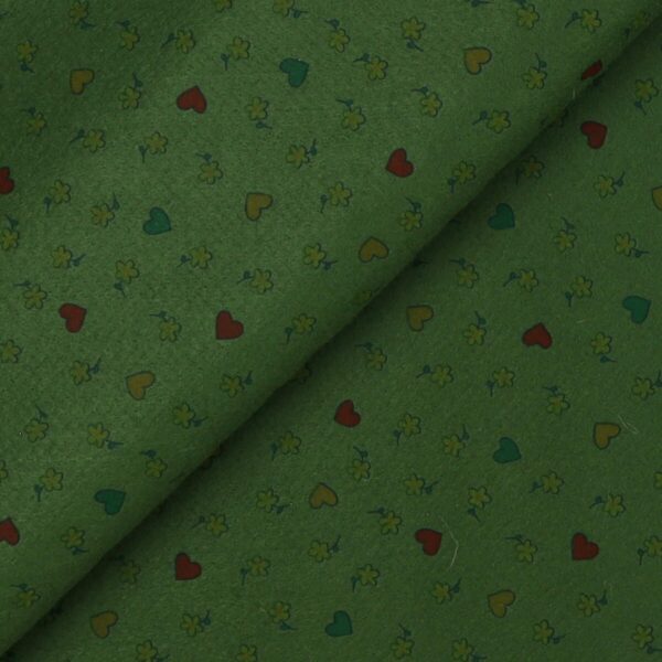 Pannolenci Stampato Fantasia 5 Colori Fogli - 30x45cm - Verde Oliva