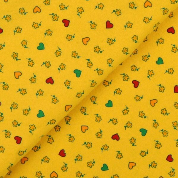 Pannolenci Stampato Fantasia 5 Colori al Metro - Giallo