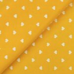 Pannolenci Stampato Fantasia Cuore Grande Bianco Fogli - 30x45cm - Giallo