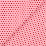 Pannolenci Stampato Fantasia Cuore Piccolo Rosso al Metro - Rosa Baby