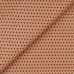 Pannolenci Stampato Fantasia Cuore Piccolo Rosso al Metro - Beige Palomino