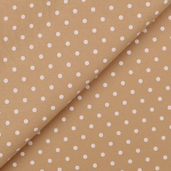 Pannolenci Stampato Fantasia Pois Grande Bianco - Beige Palomino