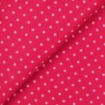 Pannolenci Stampato Fantasia Pois Grande Bianco - Fucsia