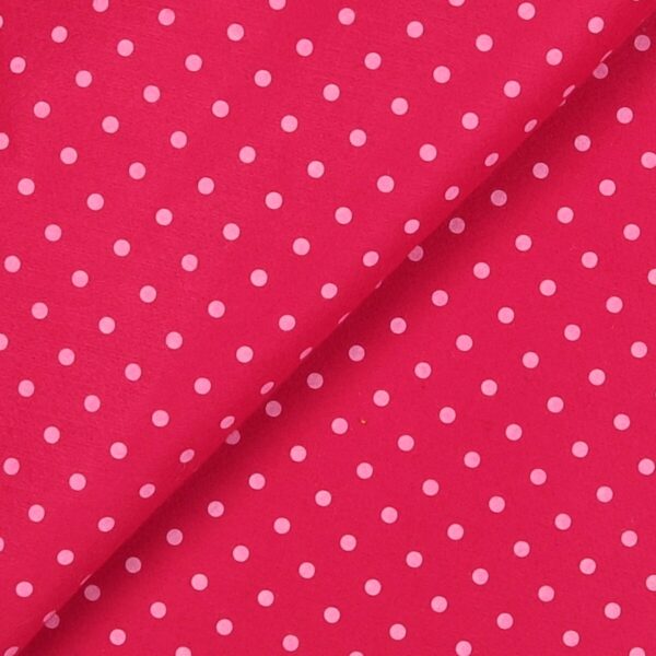 Pannolenci Stampato Fantasia Pois Grande Bianco - Fucsia