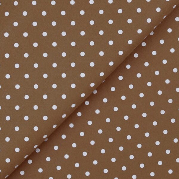 Pannolenci Stampato Fantasia Pois Grande Bianco - Beige