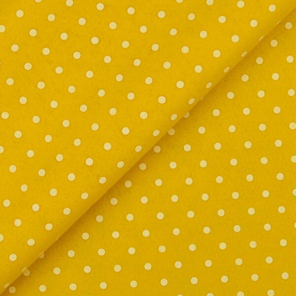 Pannolenci Stampato Fantasia Pois Grande Bianco - Giallo