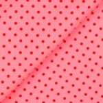 Pannolenci Stampato Fantasia Pois Grande Rosso al Metro - Rosa Forte