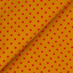 Pannolenci Stampato Fantasia Pois Grande Rosso al Metro - Senape