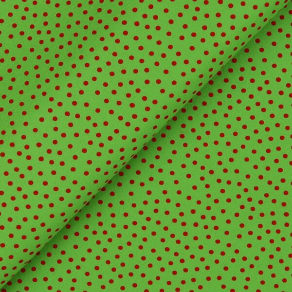 Pannolenci Stampato Fantasia Pois Piccolo Rosso al Metro - Primavera