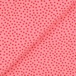 Pannolenci Stampato Fantasia Pois Piccolo Rosso al Metro - Rosa Forte