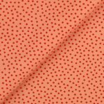 Pannolenci Stampato Fantasia Pois Piccolo Rosso al Metro - Salmone