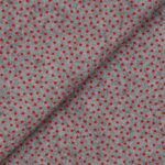 Pannolenci Stampato Fantasia Pois Piccolo Rosso al Metro - Grigio Chiaro Melange