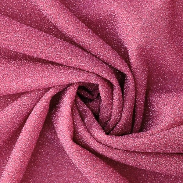 Tessuto Hollywood Maglina con Lurex Jersey MonoElastica - Fondo Rosa - Lurex Fucsia - Mezzo Metro