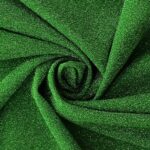 Tessuto Hollywood Maglina con Lurex Jersey MonoElastica - Fondo Verde - Lurex Verde - Mezzo Metro
