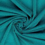 Tessuto Hollywood Maglina con Lurex Jersey MonoElastica - Fondo Turchese - Lurex Turchese - Mezzo Metro