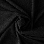 Tessuto Hollywood Maglina con Lurex Jersey MonoElastica - Fondo Nero - Lurex Nero - Mezzo Metro