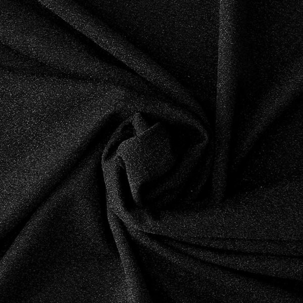 Tessuto Hollywood Maglina con Lurex Jersey MonoElastica - Fondo Nero - Lurex Nero - Mezzo Metro