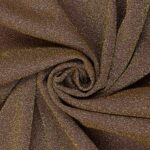 Tessuto Hollywood Maglina con Lurex Jersey MonoElastica - Fondo Glicine - Lurex Oro - Mezzo Metro