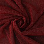 Tessuto Hollywood Maglina con Lurex Jersey MonoElastica - Fondo Nero - Lurex Rosso - Mezzo Metro