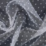 Organza Plumetis - Bianco - Mezzo Metro