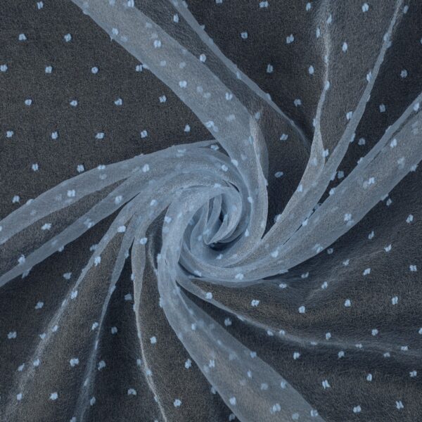 Organza Plumetis - Celeste - Mezzo Metro