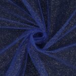 Tessuto Tulle Glitter al Metro - Indaco