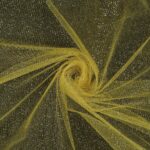 Tessuto Tulle Glitter al Metro - Giallo