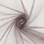 Tessuto Tulle Glitter al Metro - Marrone