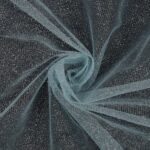 Tessuto Tulle Glitter al Metro - Celeste
