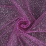 Tessuto Tulle Glitter al Metro - Rosa Bubblegum