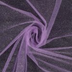 Tessuto Tulle Glitter al Metro - Glicine