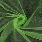 Tessuto Tulle Glitter al Metro - Verde Primavera
