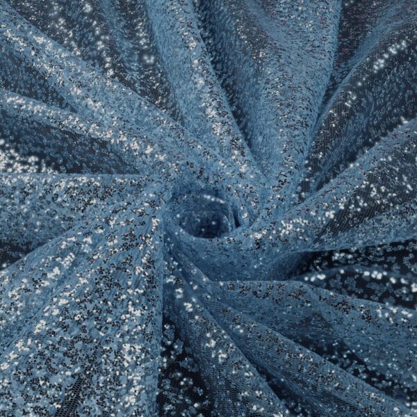 Tulle Glitter Diamante - Celeste Glitter Argento