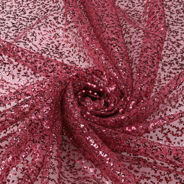 Tulle Glitter Diamante - Bordeaux Glitter Bordeaux