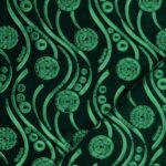 Velluto Monoelastico Imprimé Cerchio - Verde