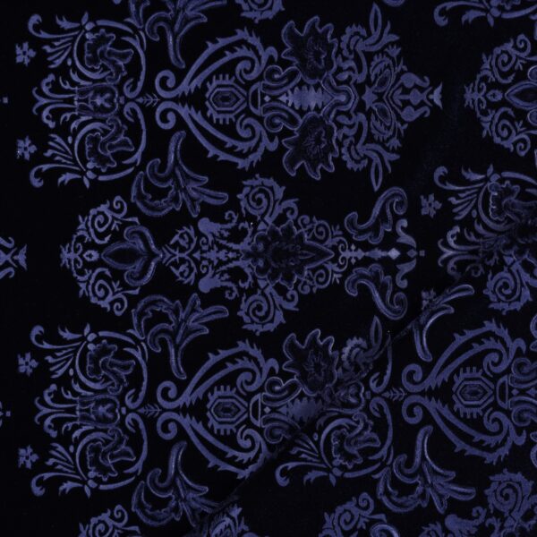 Velluto Monoelastico Imprimé Champions - Blu Navy