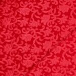 Velluto Monoelastico Imprimé Fiore - Rosso
