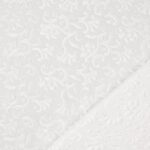 Velluto Monoelastico Imprimé Fiore - Bianco